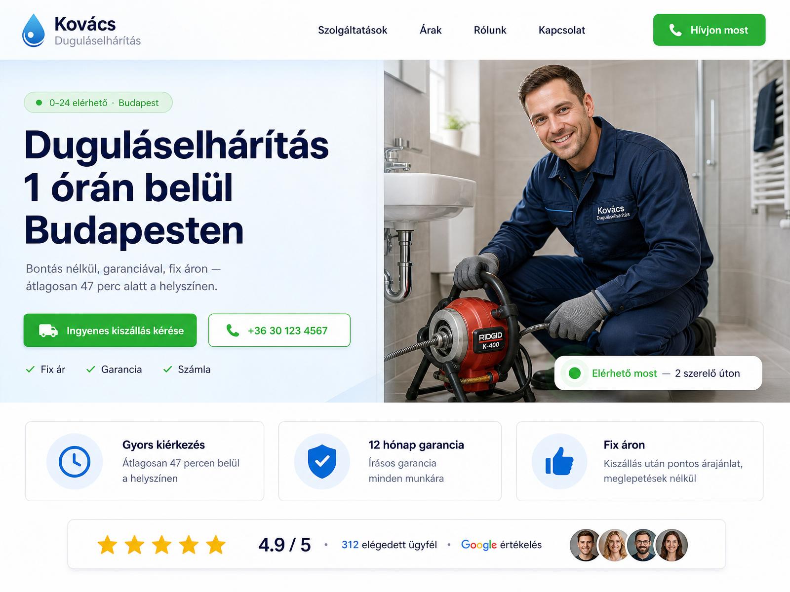 Példa weboldal — így nézhet ki a te oldalad